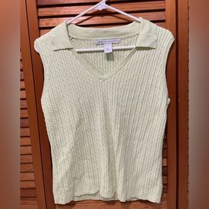 Natural instincts light green polo shoulderless top